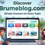 Brumeblog Com homepage showing simple answers for every topic with categories Business, Health, Finance, and Technology