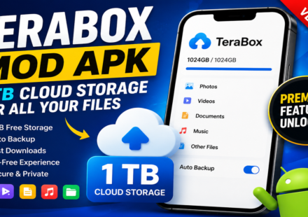 TeraBox MOD APK with 1 TB cloud storage, file backup and premium features